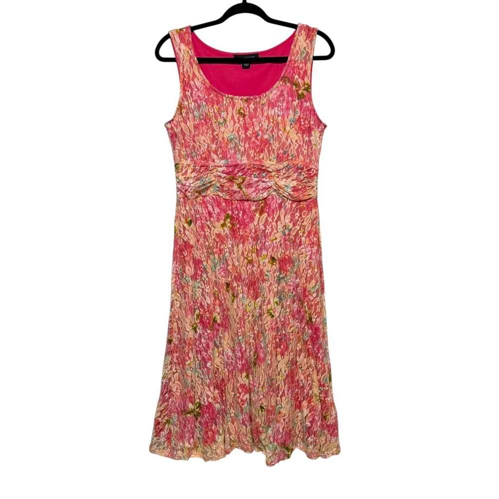 Vtg Y2K Coquette Fairy Babydoll Floral Lace Dress Women Size M Romantic Ethereal